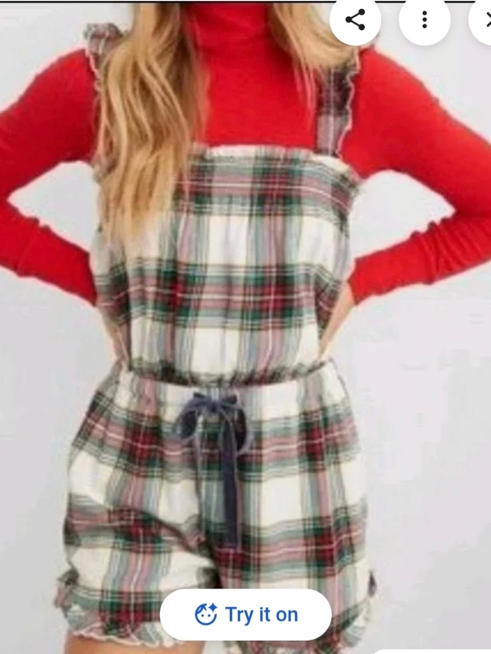 aerie Plaid Sleepwear Romper